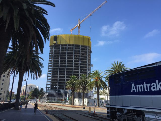 Pacific Gate is a little over halfway to its ultimate height.